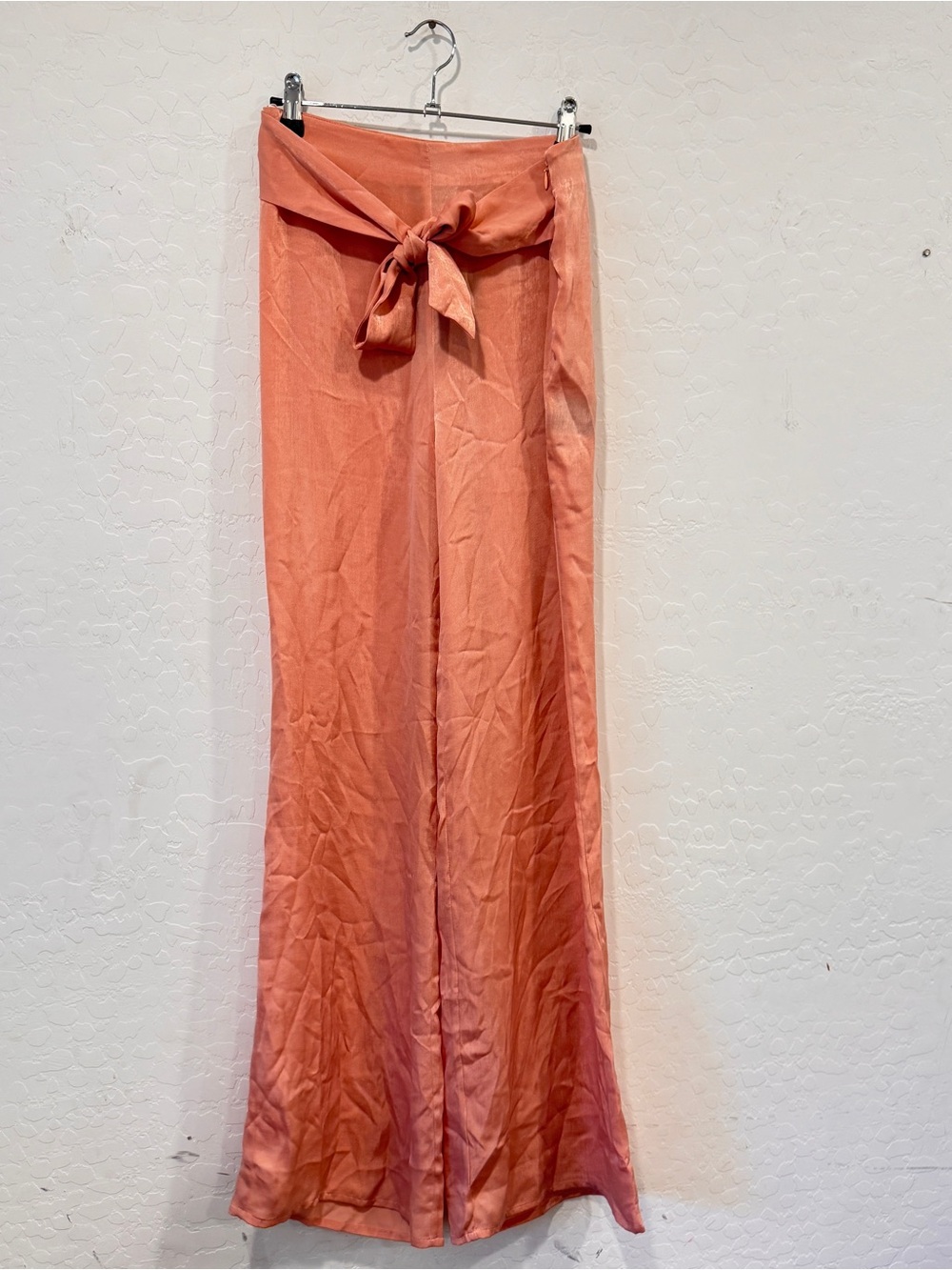 NWT Michael Costello X Revolve Satin Pants Women’s Small Pink Orange Wide Leg